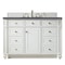 James Martin Vanities Bristol 48in Single Vanity, Bright White w/ 3 CM Charcoal Soapstone Quartz Top 157-V48-BW-3CSP - alternate 1